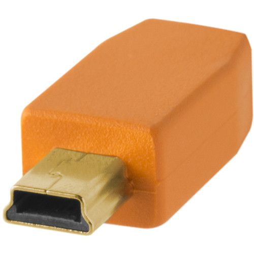 Tether Tools Starter Tethering Kit with USB 2.0 Type-A to Mini-B 5-Pin Cable (15', Orange)