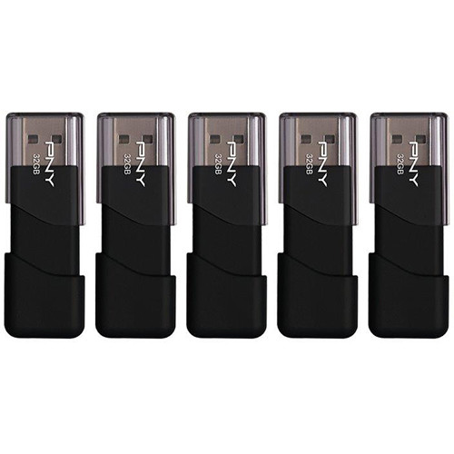 PNY Technologies 32GB Attaché 3 USB 2.0 Flash Drive (5-Pack)