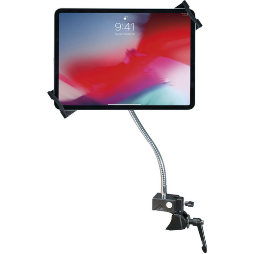 CTA Digital Heavy-Duty Security Gooseneck Clamp Stand for 7-13