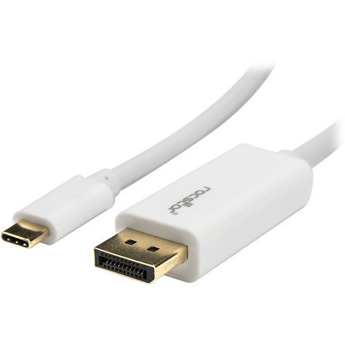 Rocstor USB Type-C to DisplayPort Cable (3', White)