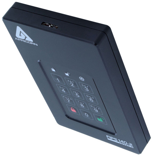 Apricorn 2TB Aegis Fortress L3 FIPS 140-2 Level 3 Encrypted Portable Hard Drive