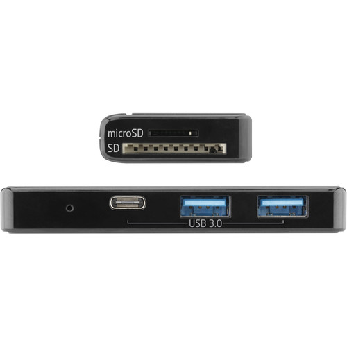 Xcellon 3-Port USB 3.0 Type-C Hub with Card Readers and Type-C Port