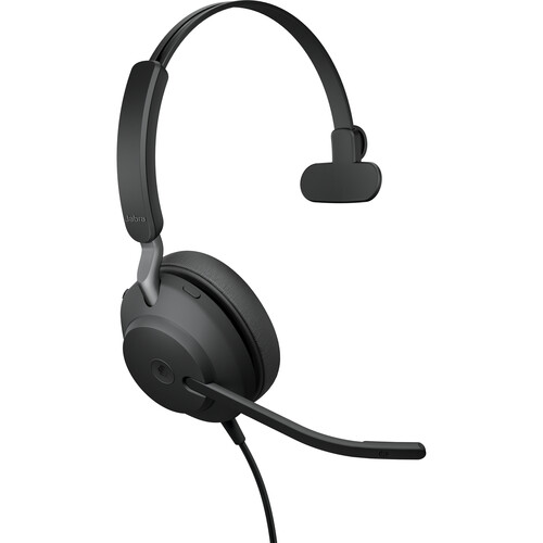 Jabra Evolve2 40 Mono Wired On-Ear Headset (Microsoft Teams, USB Type-A, Black)