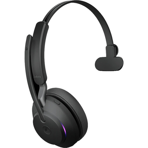 Jabra Evolve2 65 Mono Wireless On-Ear Headset (Unified Communication, USB Type-C, Black)