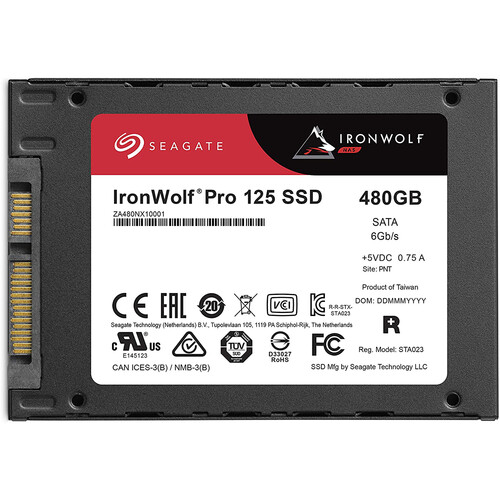 Seagate 480GB IronWolf Pro 125 SATA III 2.5" Internal SSD