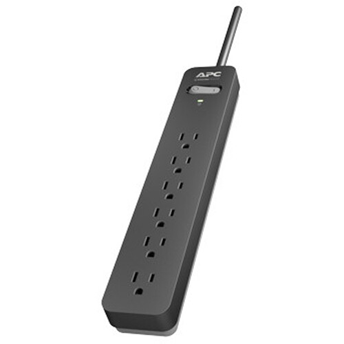 APC 6-Outlet SurgeArrest Surge Protector (Black, 15' Cable)