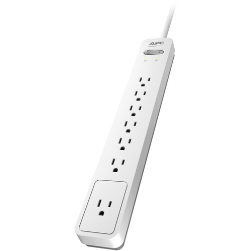 APC Essential SurgeArrest 7-Outlet Surge Protector (120V, White/Gray)