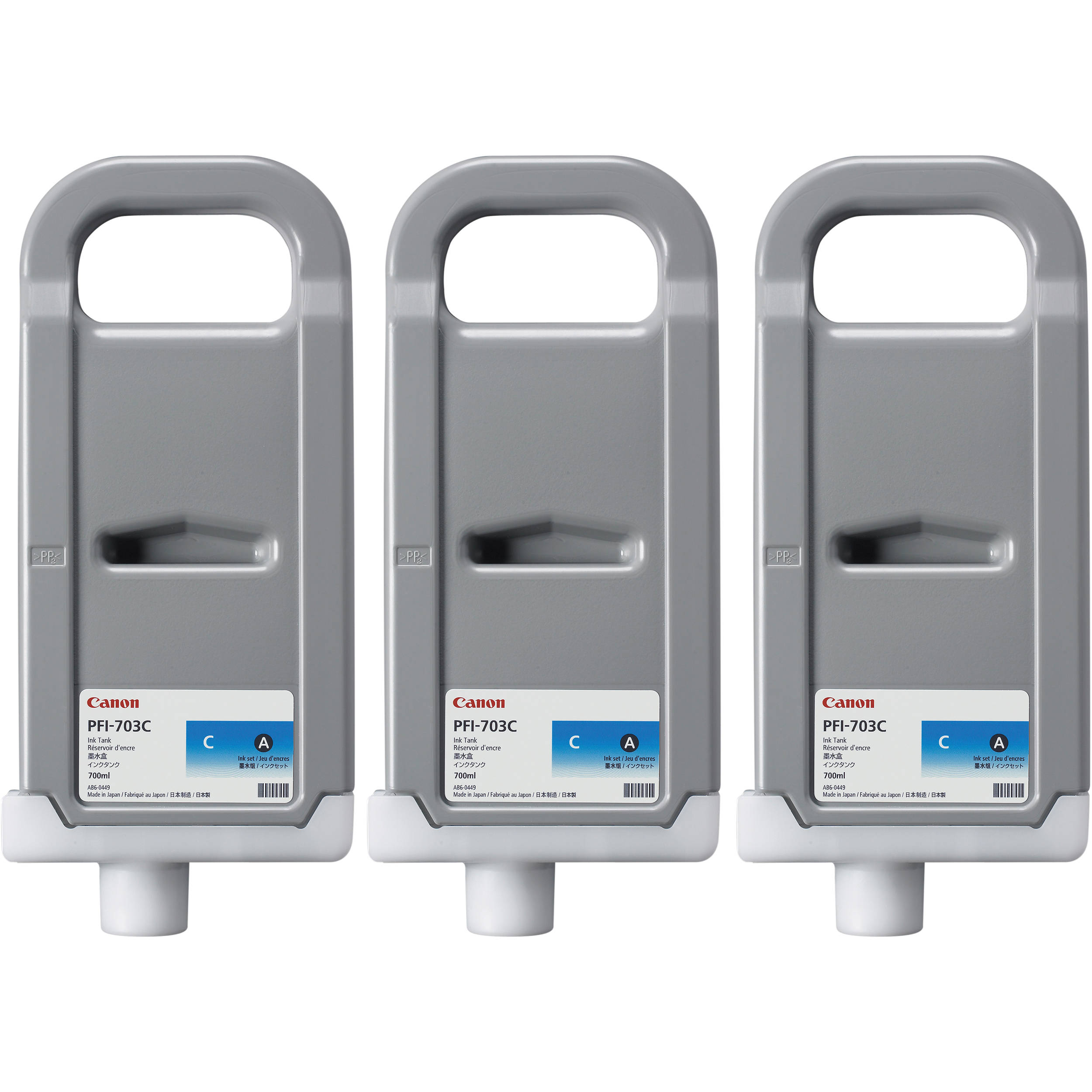 Canon PFI-703 700 ml Cyan Ink Tank (3 Pack)