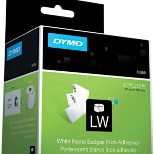 Dymo White Non-Adhesive Labels 2.43"x4.18" - 250/Box