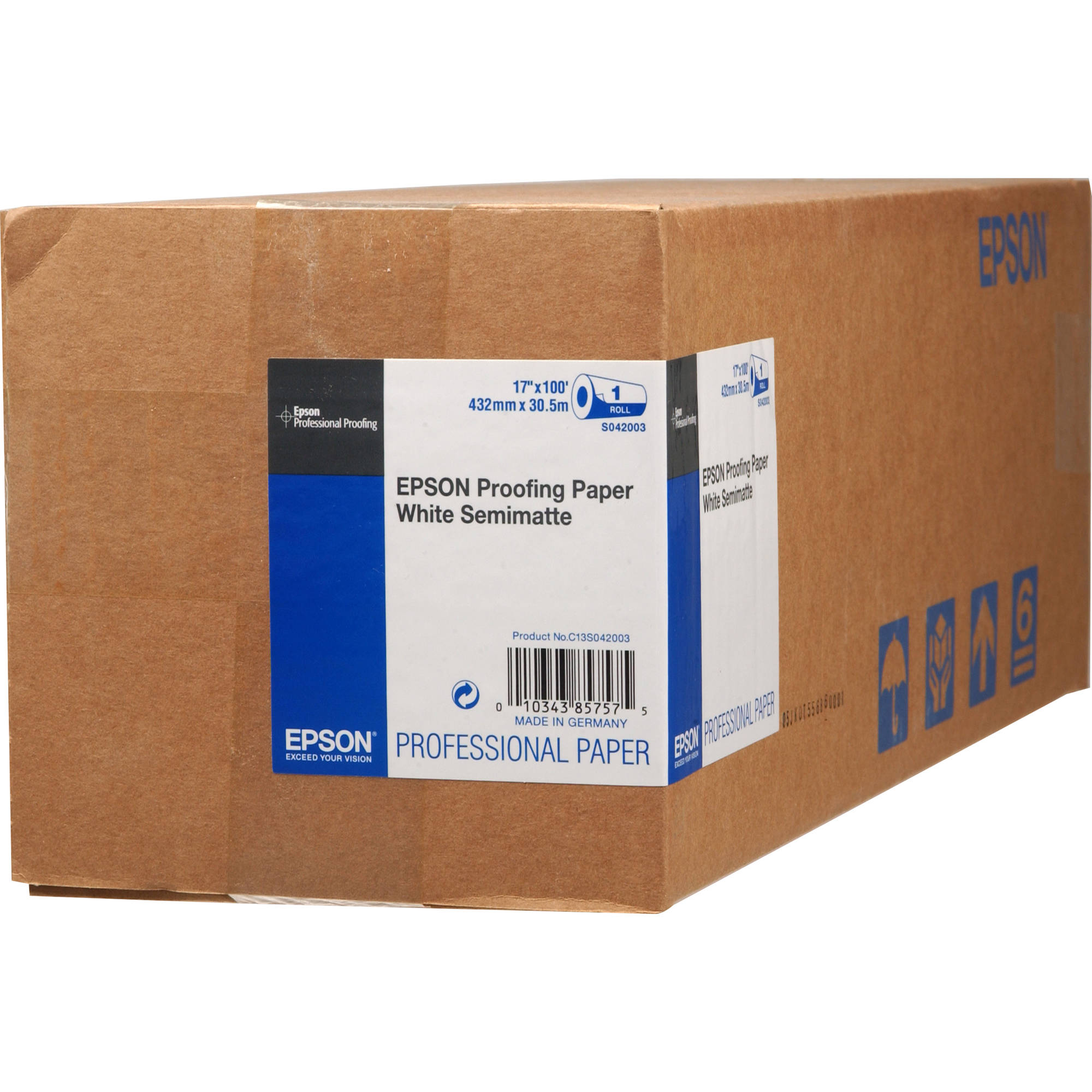Epson Proofing White Semimatte Inkjet Paper (17" x 100' Roll)