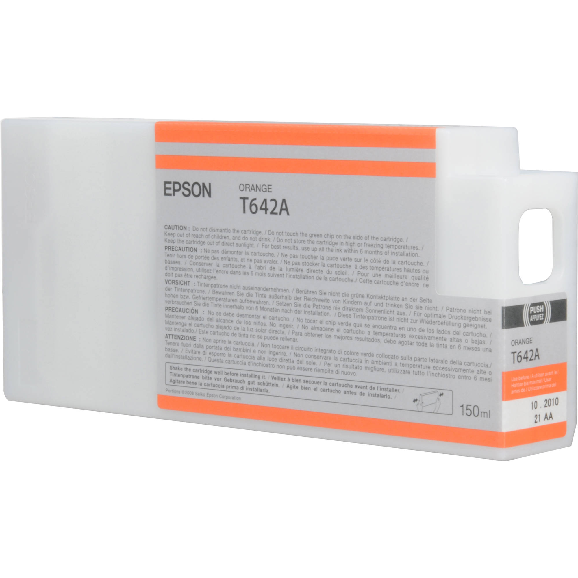 Epson T642A00 Orange UltraChrome HDR Ink Cartridge (150 mL)
