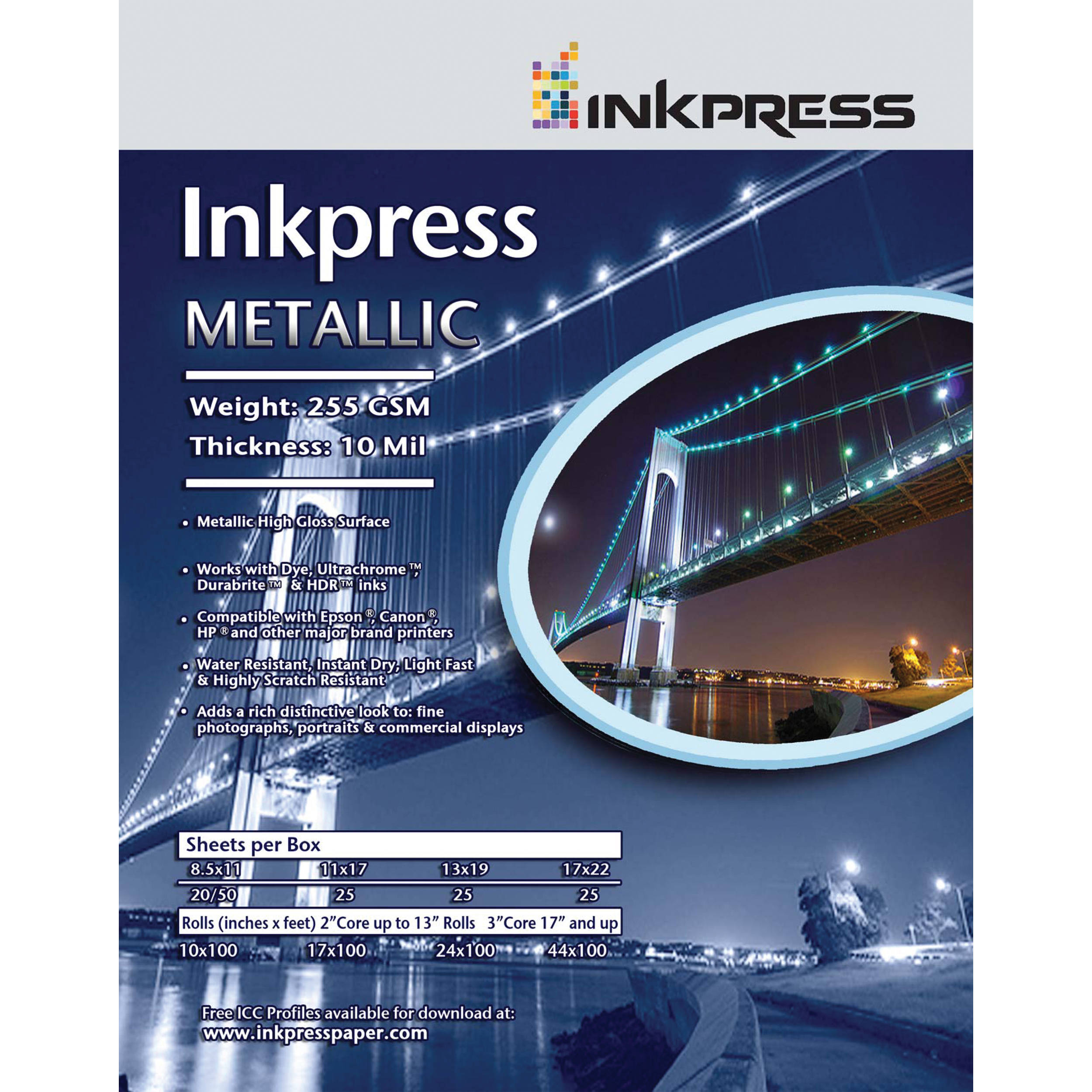 Inkpress Media Metallic Gloss (8.5x11" - 5 Sheets)