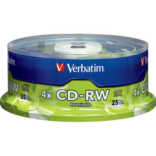Verbatim CD-RW 700MB 2-4x Rewritable Recordable (Spindle Pack of 25)