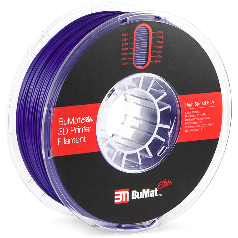 BuMat Elite 1.75mm High-Speed PLA Filament (1kg, Purple)