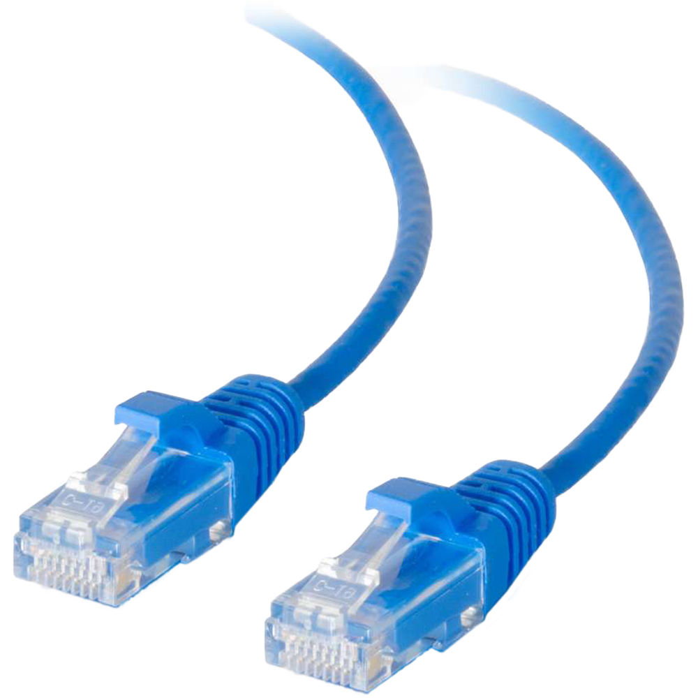 C2G RJ45 Male to RJ45 Male Cat 5e Slim Patch Cable (6', Blue)