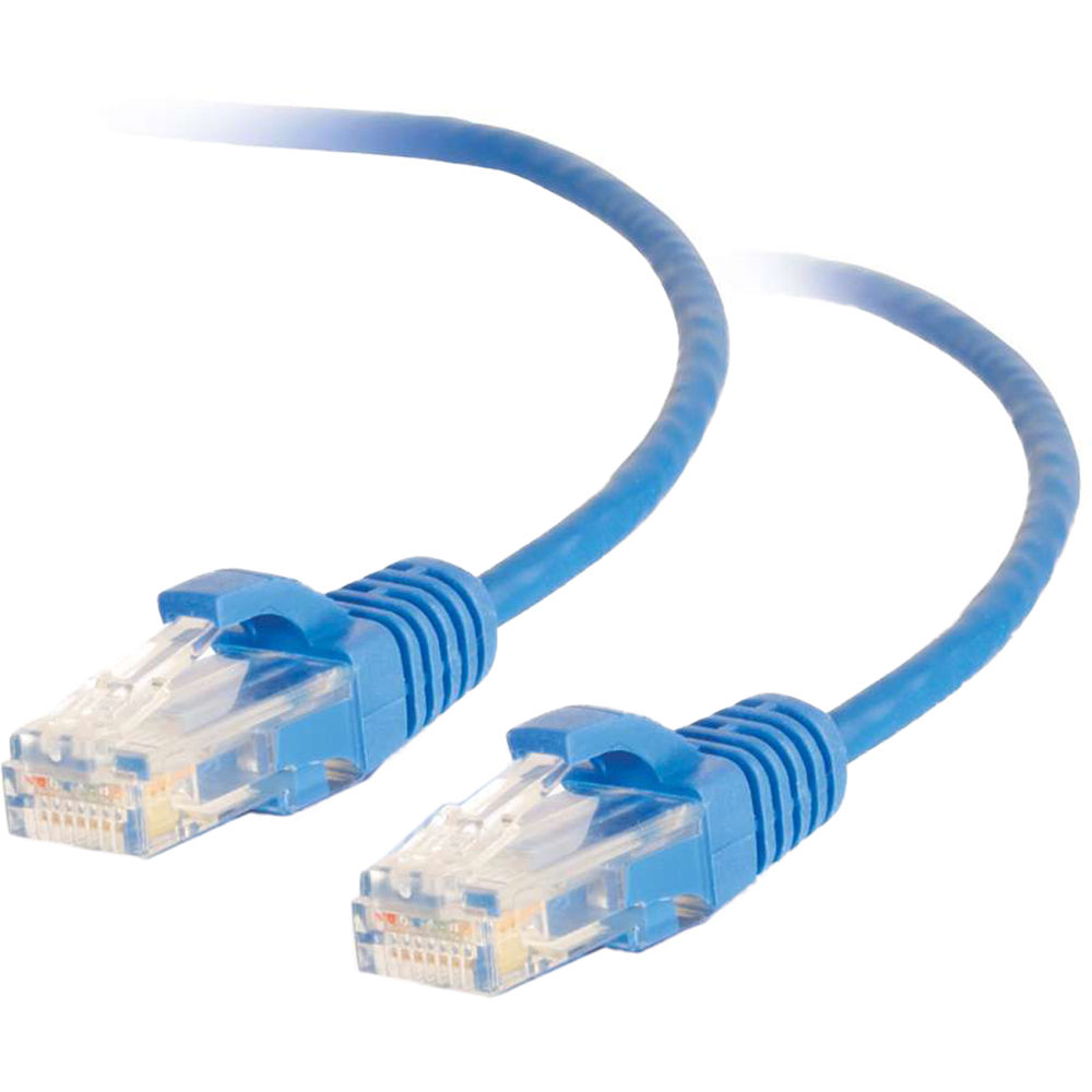 C2G RJ45 Male to RJ45 Male Slim Cat 6 Patch Cable (2', Blue)