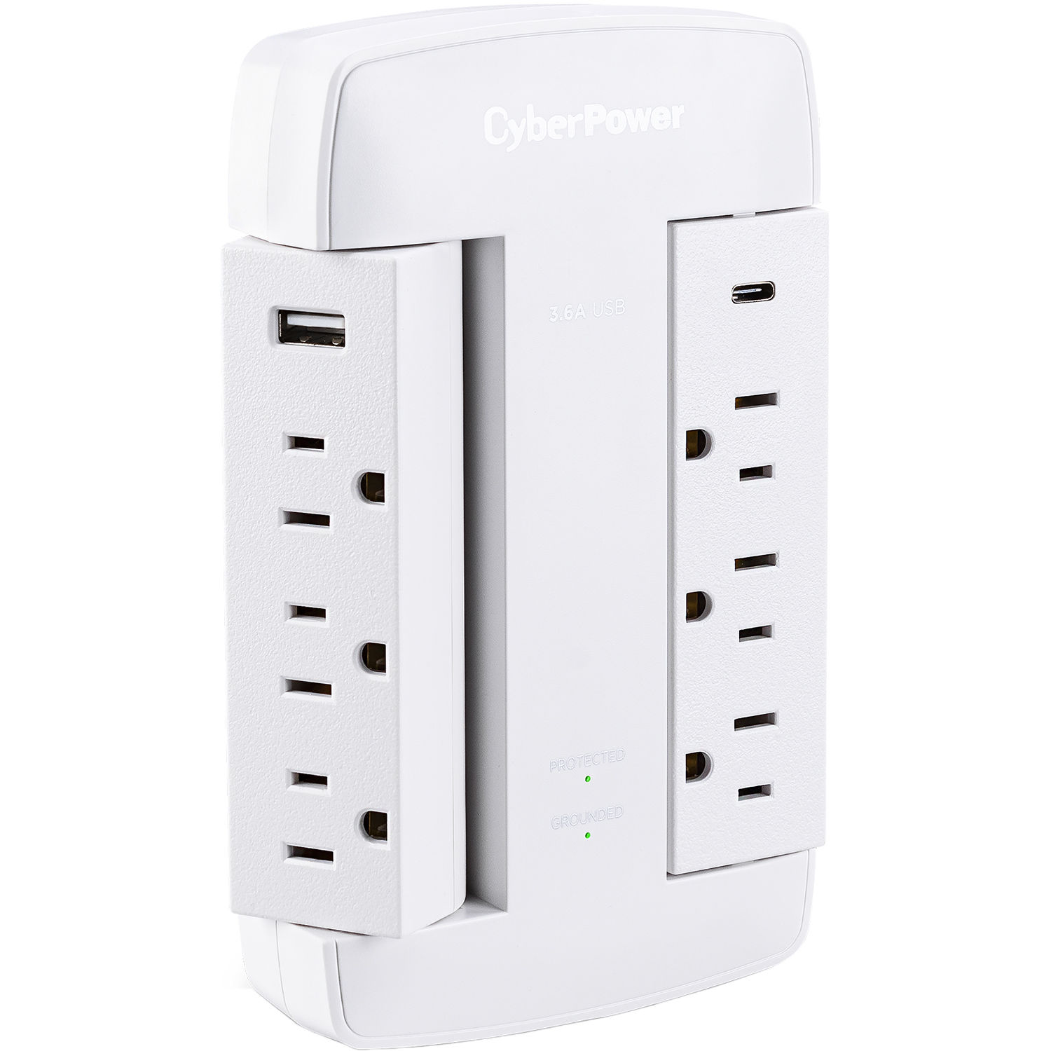 CyberPower CSP600WSURC5 6-Outlet Home/Office Surge Protector with USB Type-C (125V)