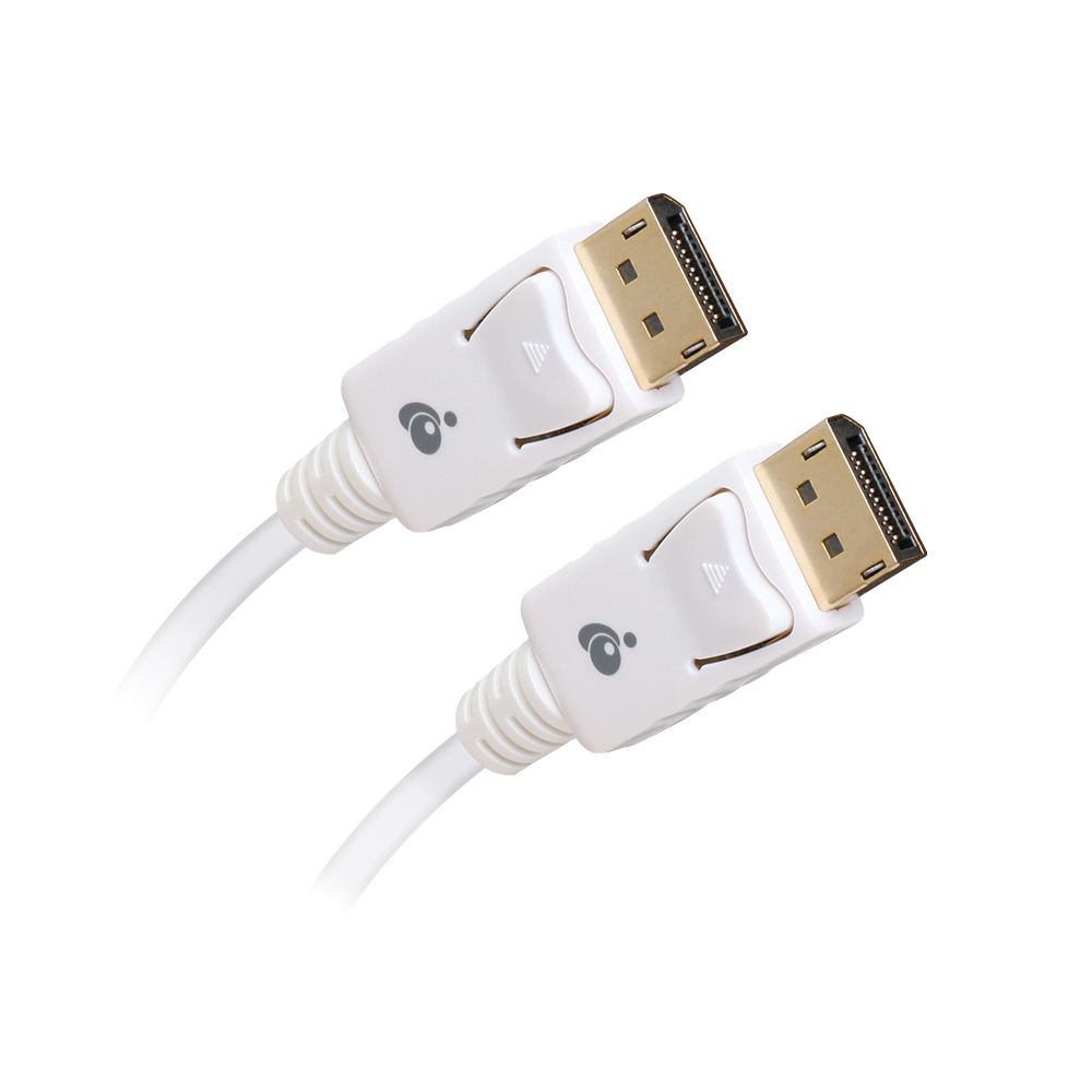 IOGEAR DisplayPort 1.2 Cable with Latches (White, 6')