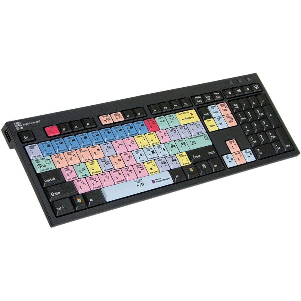 LogicKeyboard Adobe Premiere Pro CC Nero Slimline Wired Keyboard (American English)
