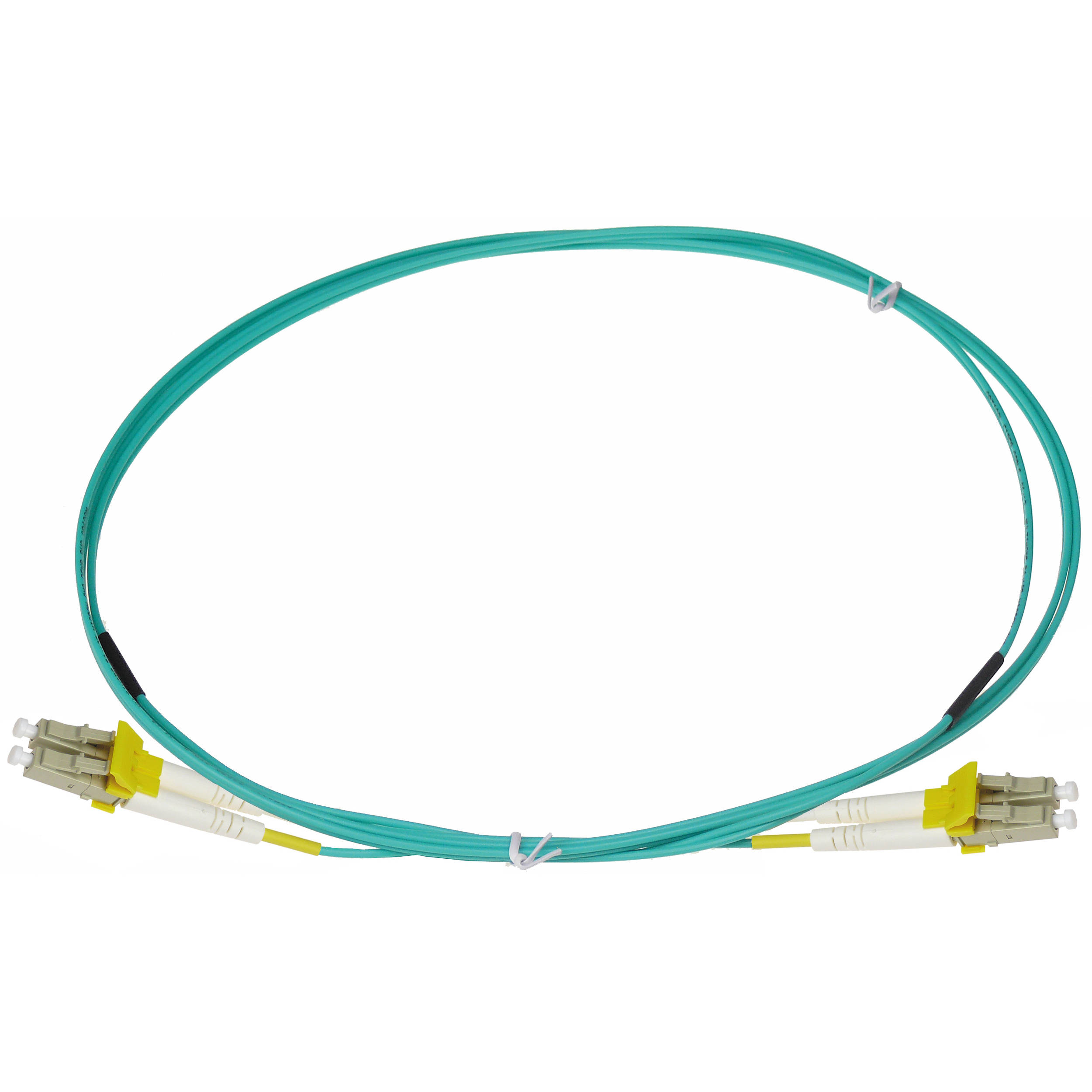 NTW net-Lock LC/LC Fiber Patch Cable OM3 Multimode 50/125 (6.6', Aqua)