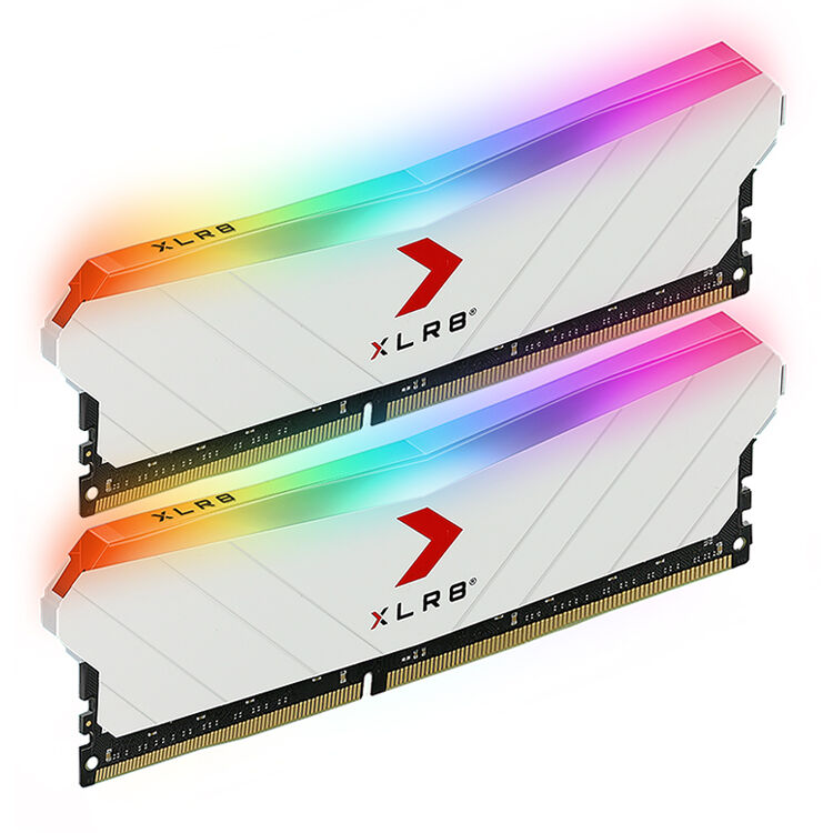PNY Technologies 32GB XLR8 DDR4 3200 MHz Gaming Desktop Memory Kit (2 x 16GB, White)