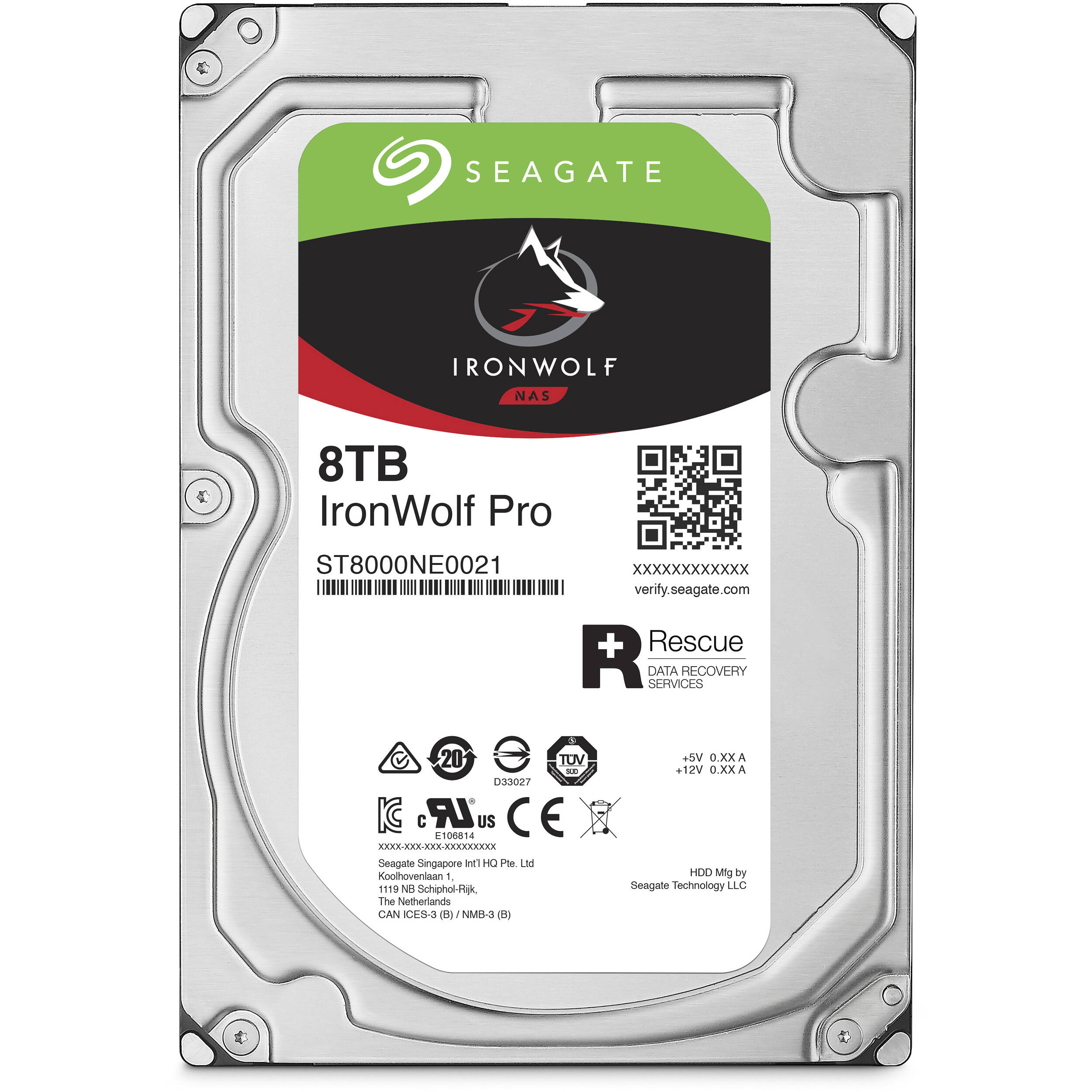 Seagate 8TB IronWolf Pro 7200 rpm SATA III 3.5" Internal NAS HDD (Retail)
