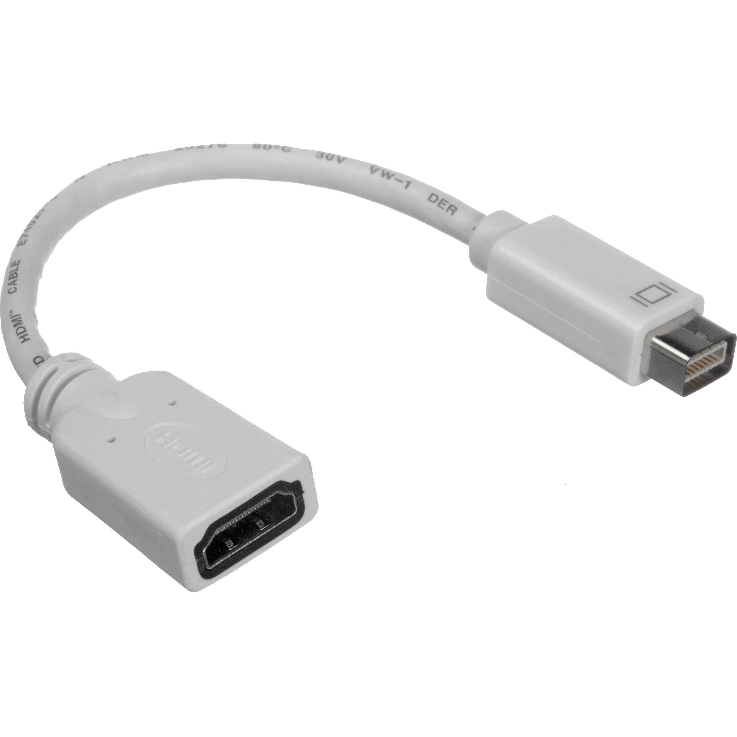 Tera Grand Mini-DVI Male to HDMI Female Adapter Cable (8")