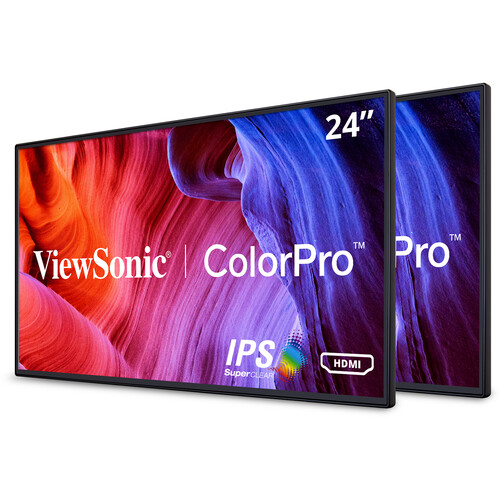 ViewSonic VP2468_H2 24" 16:9 IPS Monitor (2-Pack, Without Stands)